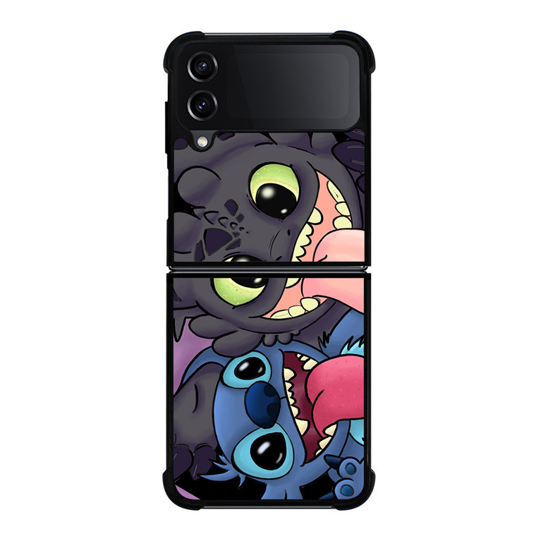 TOOTHLESS AND STITCH CARTOON Samsung Galaxy Z Flip 4 Case Cover