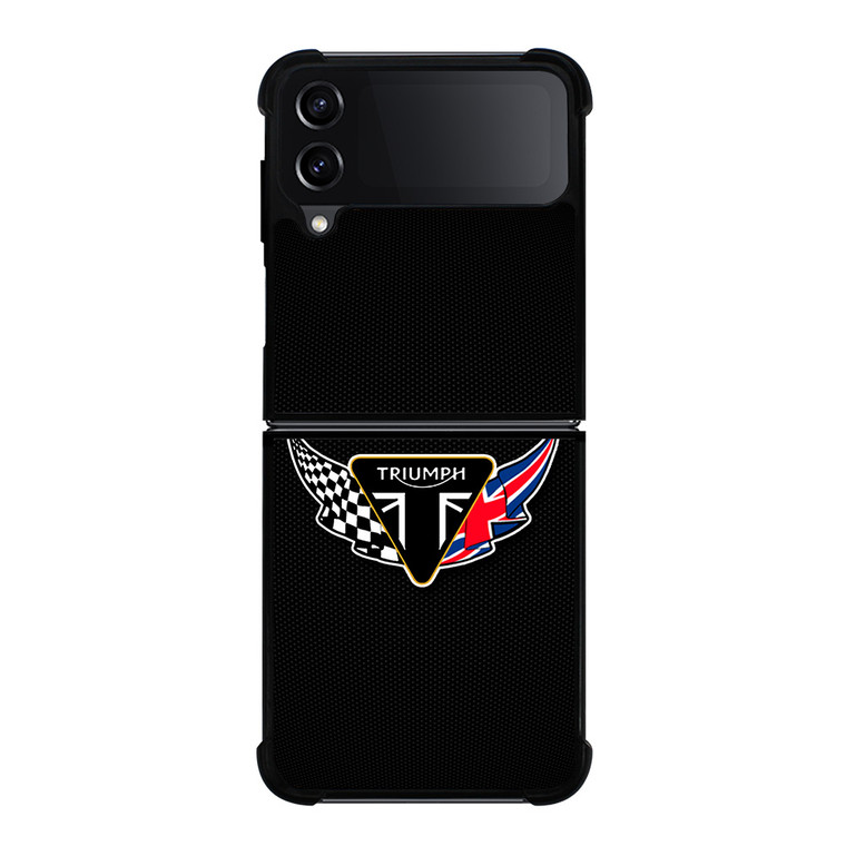 TRIUMPH BRITISH MOTORCYCLES Samsung Galaxy Z Flip 4 Case Cover TRIUMPH BRITISH MOTORCYCLES Samsung Galaxy Z Flip 4 Case Cover