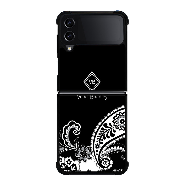 VERA BRADLEY BLACK AND WHITE Samsung Galaxy Z Flip 4 Case Cover VERA BRADLEY BLACK AND WHITE Samsung Galaxy Z Flip 4 Case Cover