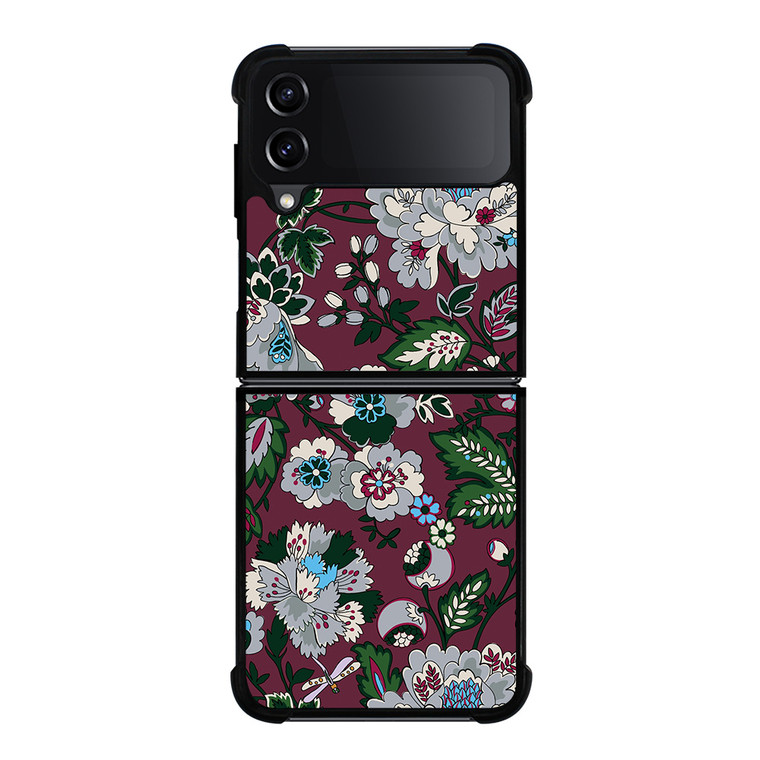 VERA BRADLEY BORDEAUX BLOOMS Samsung Galaxy Z Flip 4 Case Cover VERA BRADLEY BORDEAUX BLOOMS Samsung Galaxy Z Flip 4 Case Cover