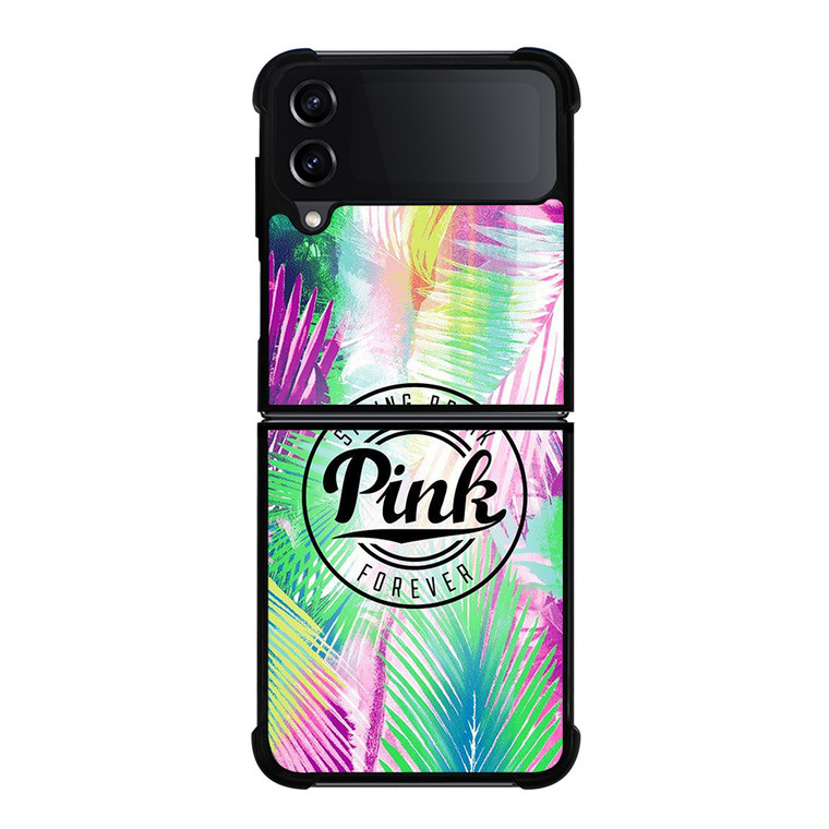 VICTORIA'S SECRET PINK PALM Samsung Galaxy Z Flip 4 Case Cover VICTORIA'S SECRET PINK PALM Samsung Galaxy Z Flip 4 Case Cover