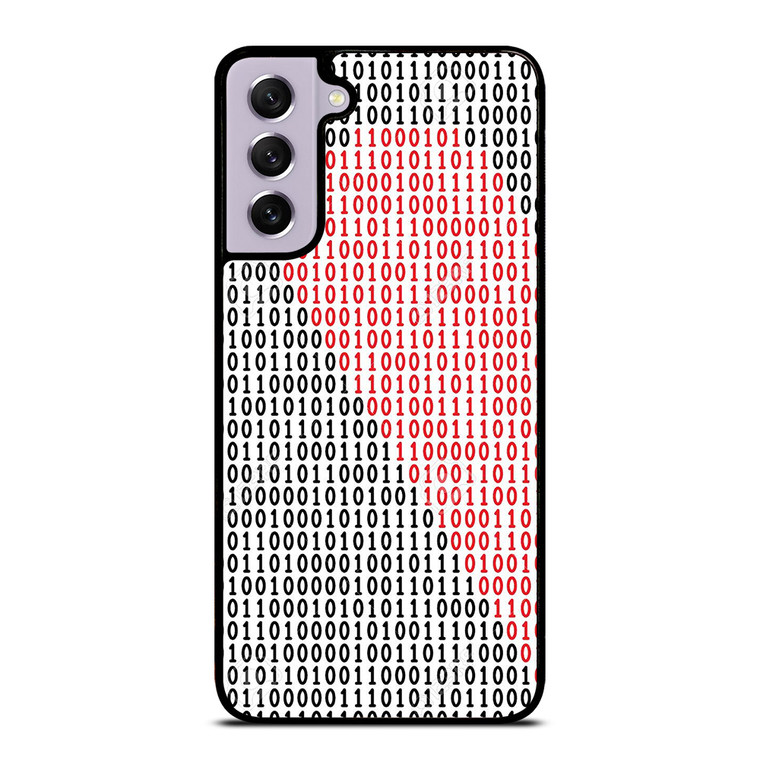 BINARY CODE HALF HEART PATTERN Samsung Galaxy S21 FE Case Cover