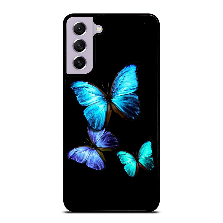 BLUE BUTTERFLY ART Samsung Galaxy S21 FE Case Cover