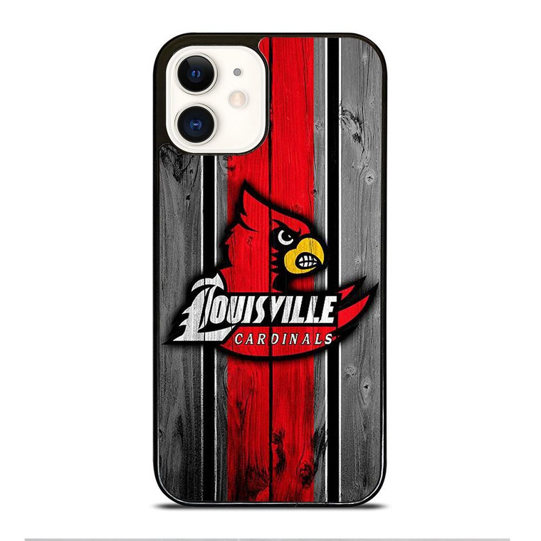 UNIVERSITY OF LOUISVILLE  WOODEN LOGO iPhone 12 Case Cover