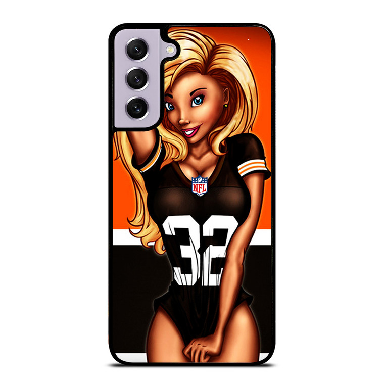 CLEVELAND BROWNS NFL CARTOON GIRL Samsung Galaxy S21 FE Case Cover