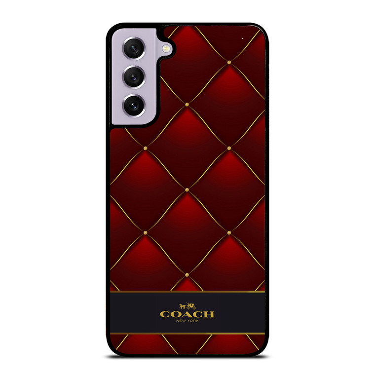 COACH NEW YORK RED GOLD Samsung Galaxy S21 FE Case Cover
