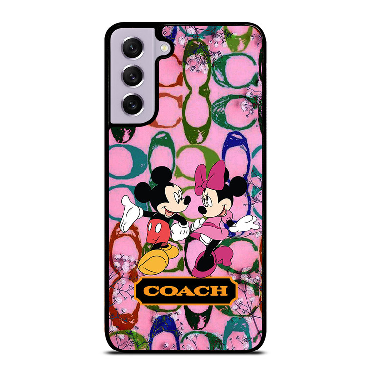 COACH PINK FLOWER MICKEY MINNIE Samsung Galaxy S21 FE Case Cover