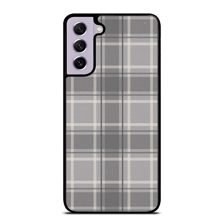 GREY TARTAN PLAID PATTERN Samsung Galaxy S21 FE Case Cover