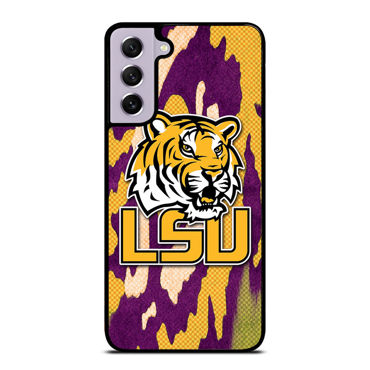 LSU TIGERS FOOTBALL HALFTONE Samsung Galaxy S21 FE Case Cover