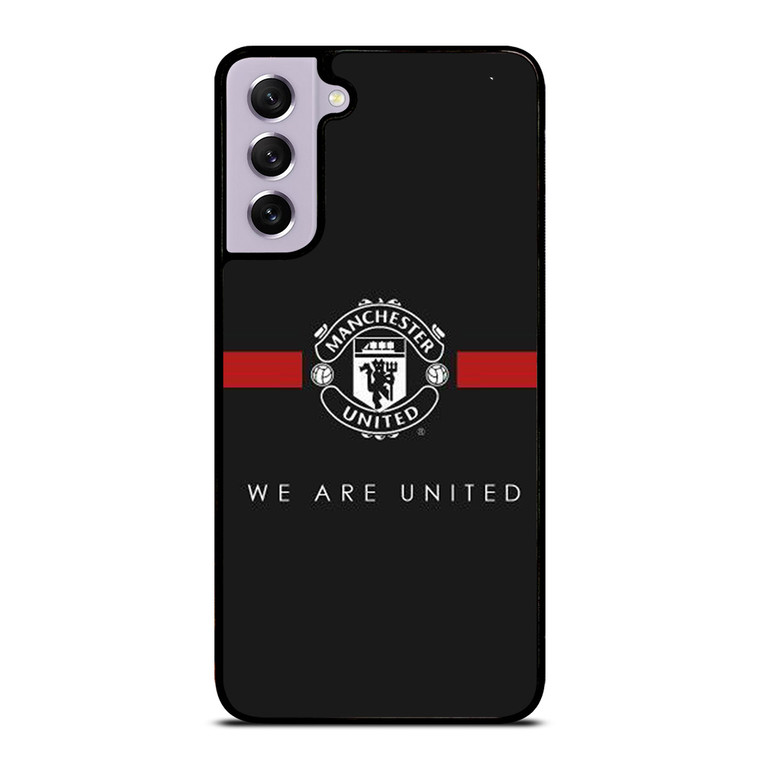 MANCHESTER UNITED BLACK Samsung Galaxy S21 FE Case Cover