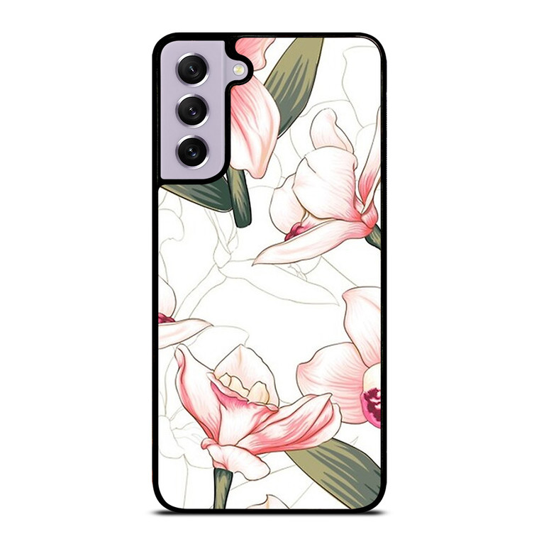 PINK ORCHID FLOWER Samsung Galaxy S21 FE Case Cover