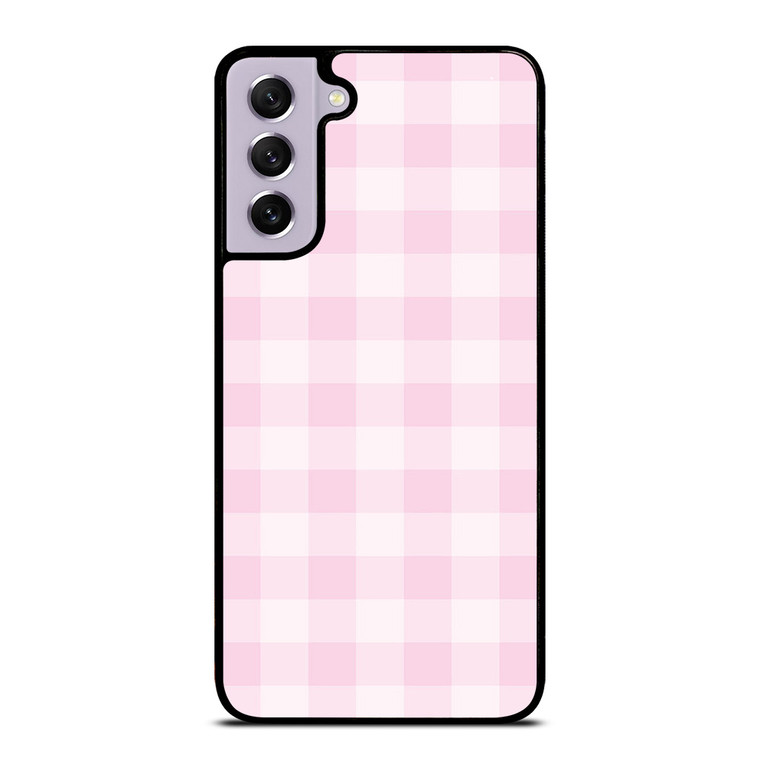 PINK PLAID PATTERN Samsung Galaxy S21 FE Case Cover