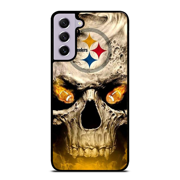 PITTSBURGH STEELERS FOOTBALL SKULL Samsung Galaxy S21 FE Case Cover