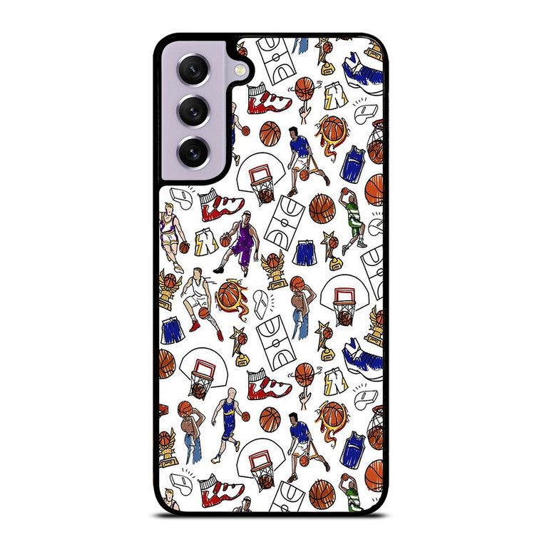 PLAYFUL BASKETBALL DOODLE ART Samsung Galaxy S21 FE Case Cover