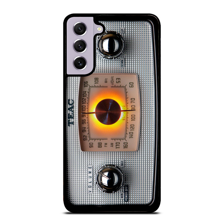 VINTAGE RADIO SILVER METAL Samsung Galaxy S21 FE Case Cover