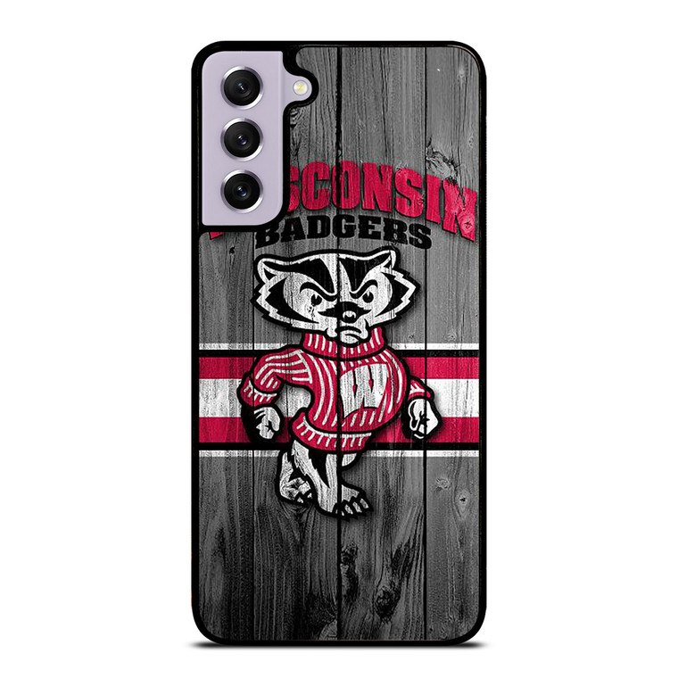 WISCONSIN BADGER WOODEN LOGO Samsung Galaxy S21 FE Case Cover