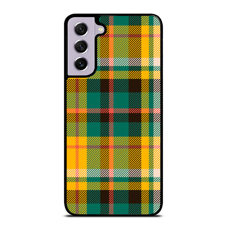 YELLOW GREEN TARTAN PATTERN Samsung Galaxy S21 FE Case Cover YELLOW GREEN TARTAN PATTERN Samsung Galaxy S21 FE Case Cover