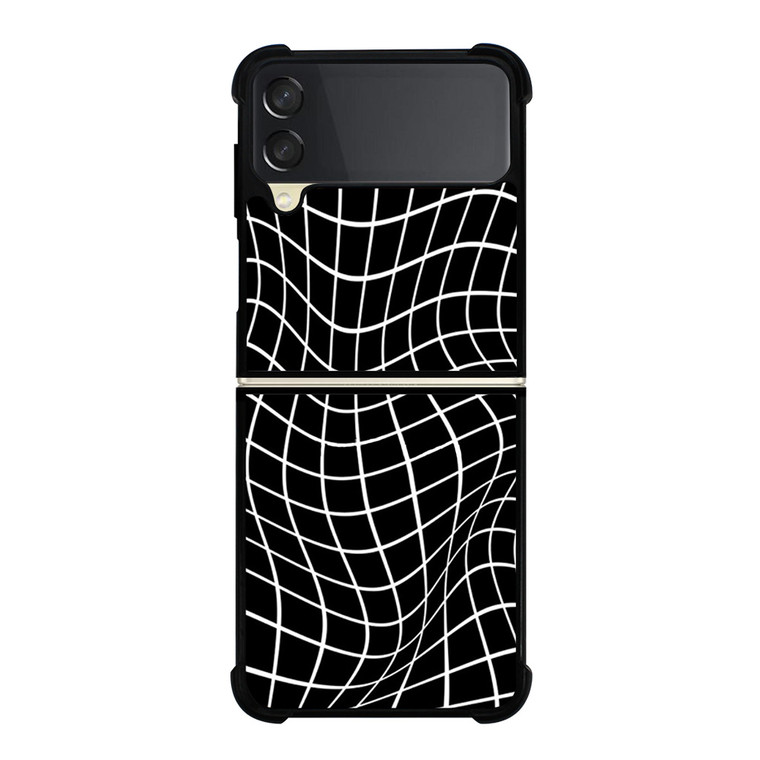 AESTHETIC WAVY GRID PATTERN Samsung Galaxy Z Flip 3 Case Cover AESTHETIC WAVY GRID PATTERN Samsung Galaxy Z Flip 3 Case Cover