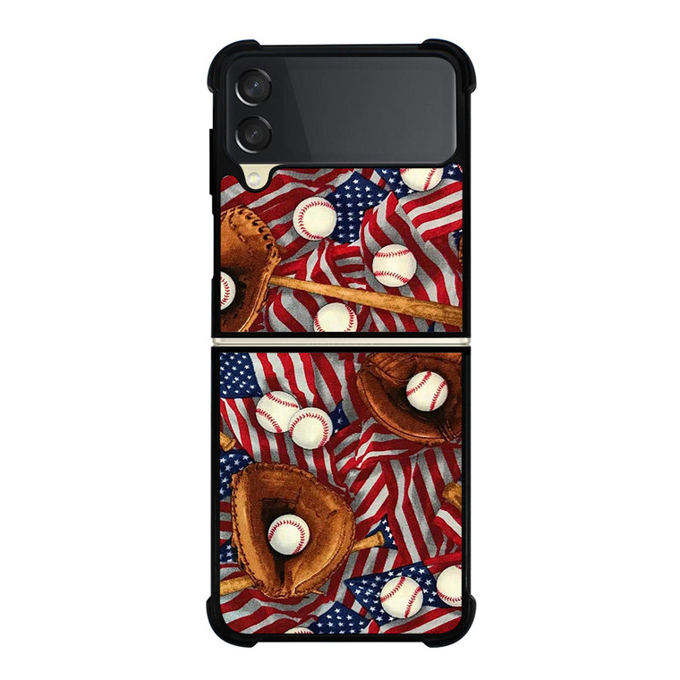 AMERICAN BASEBALL ABSTRACT Samsung Galaxy Z Flip 3 Case Cover