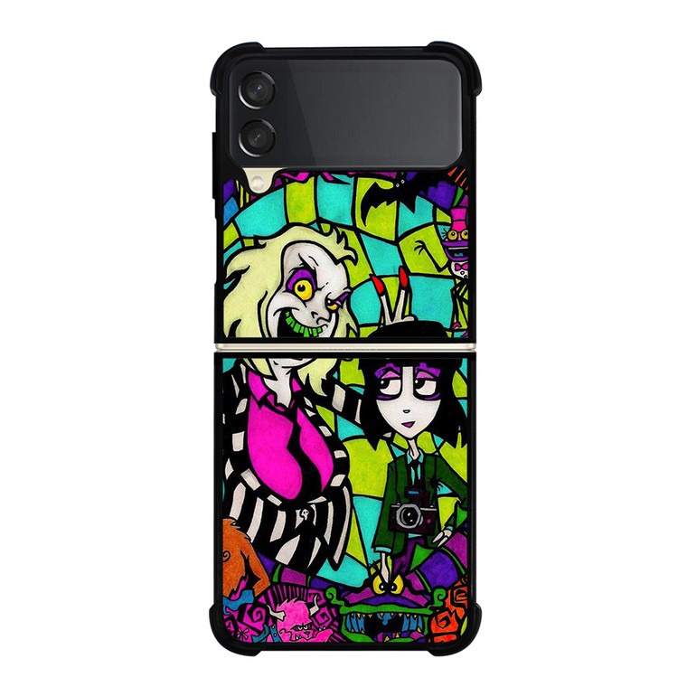 BEETLEJUICE TIM BURTON CARTOON GLASS Samsung Galaxy Z Flip 3 Case Cover