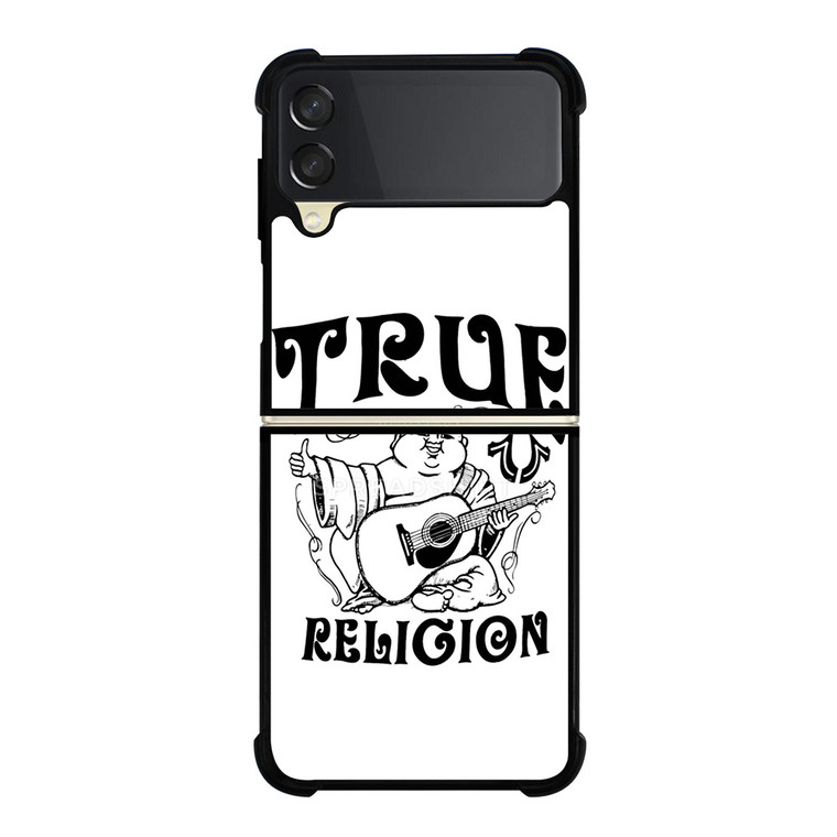 BIG BUDDHA TRUE RELIGION OFF WHITE Samsung Galaxy Z Flip 3 Case Cover