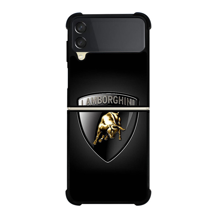 BLACK LAMBORGHINI LOGO Samsung Galaxy Z Flip 3 Case Cover