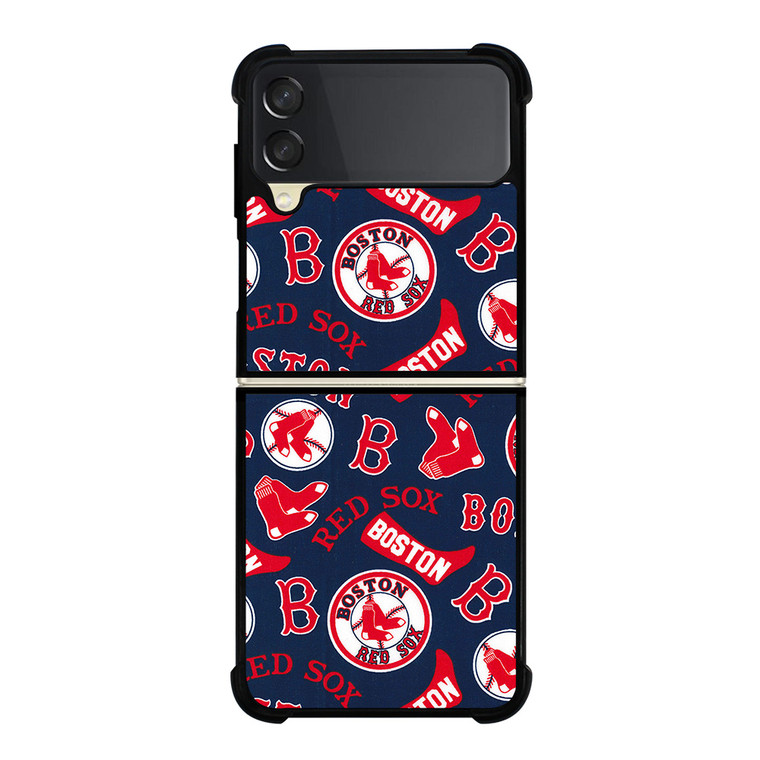 BOSTON RED SOX BASEBALL PATTERN Samsung Galaxy Z Flip 3 Case Cover