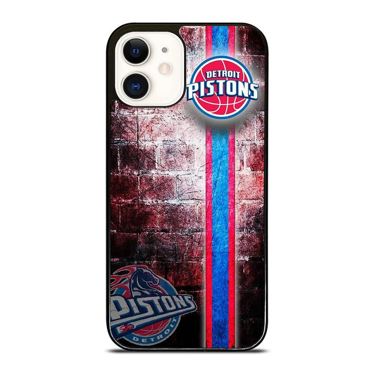 DETROIT PISTONS WALL LOGO iPhone 12 Case Cover