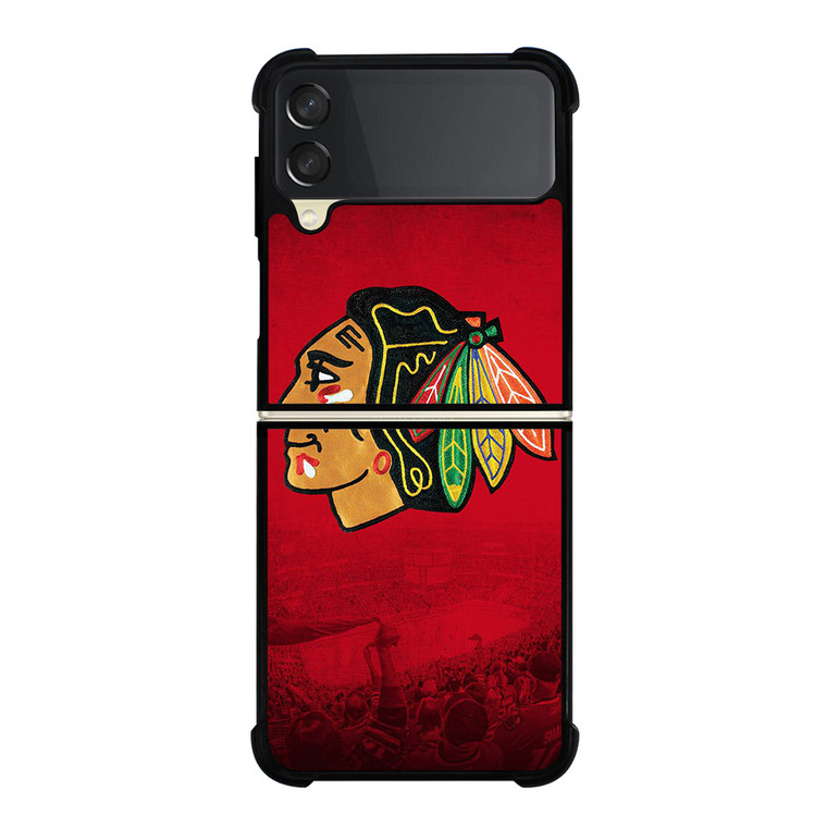 CHICAGO BLACKHAWKS NHL ICON Samsung Galaxy Z Flip 3 Case Cover
