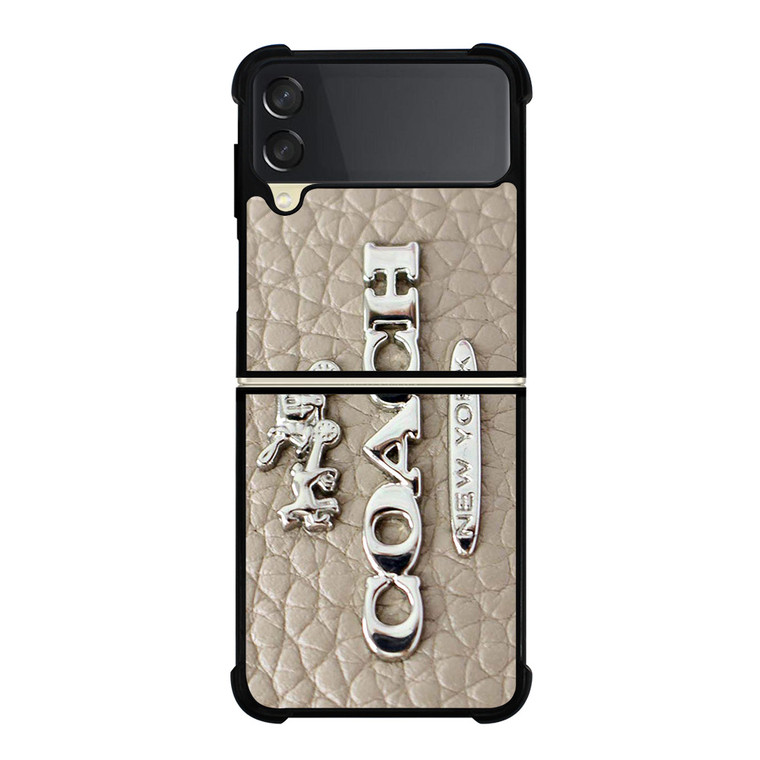 COACH LOGO GLOWING TEXTURE Samsung Galaxy Z Flip 3 Case Cover