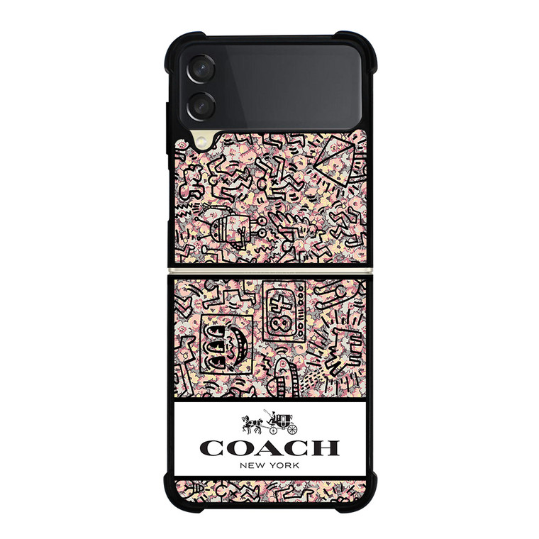 COACH NEW YORK ABSTRACK Samsung Galaxy Z Flip 3 Case Cover