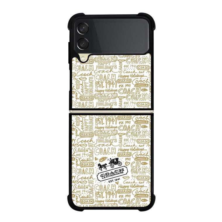 COACH NEW YORK COLLAGE Samsung Galaxy Z Flip 3 Case Cover