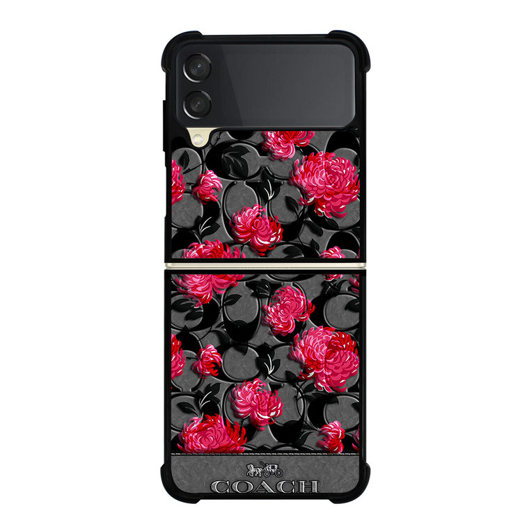 COACH NEW YORK FLOWER 3 Samsung Galaxy Z Flip 3 Case Cover