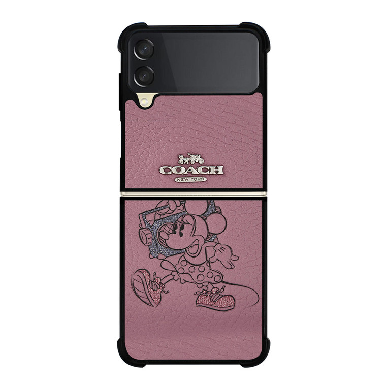 COACH NEW YORK PINK MICKEY MOUSE Samsung Galaxy Z Flip 3 Case Cover COACH NEW YORK PINK MICKEY MOUSE Samsung Galaxy Z Flip 3 Case Cover