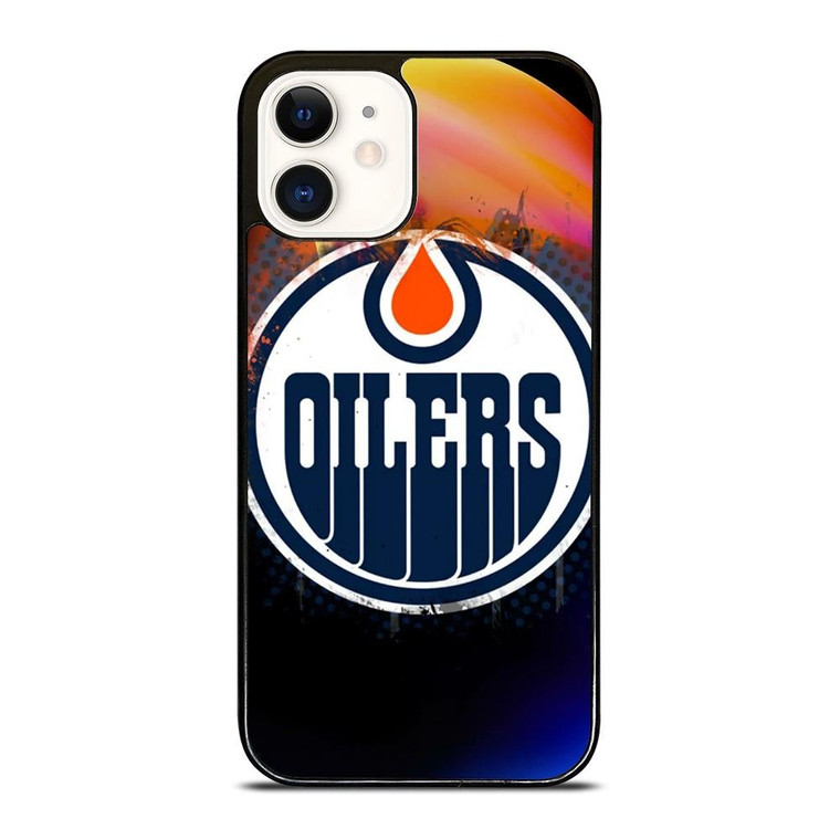 EDMONTON OILERS FIRE LOGO iPhone 12 Case Cover