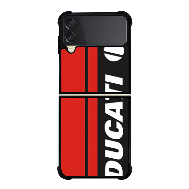 DUCATI MOTOR VERTICAL LOGO Samsung Galaxy Z Flip 3 Case Cover
