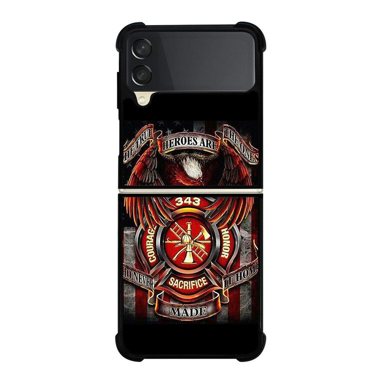 FIREFIGHTER FIREMAN HEROES Samsung Galaxy Z Flip 3 Case Cover