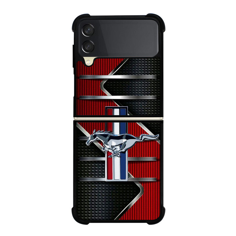FORD MUSTANG METAL LOGO Samsung Galaxy Z Flip 3 Case Cover