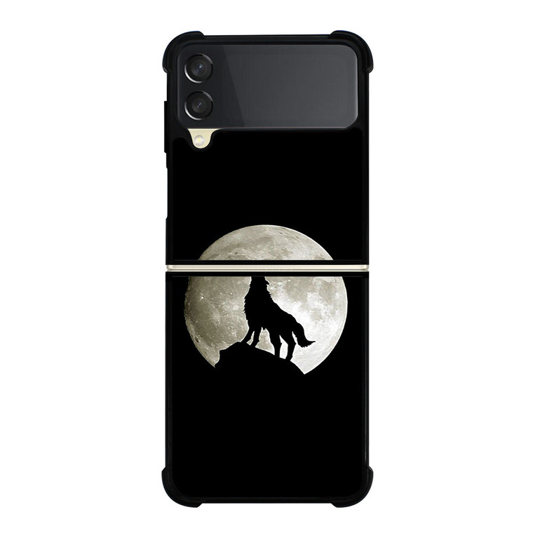 FULL MOON WOLF SILHOUETTE Samsung Galaxy Z Flip 3 Case Cover