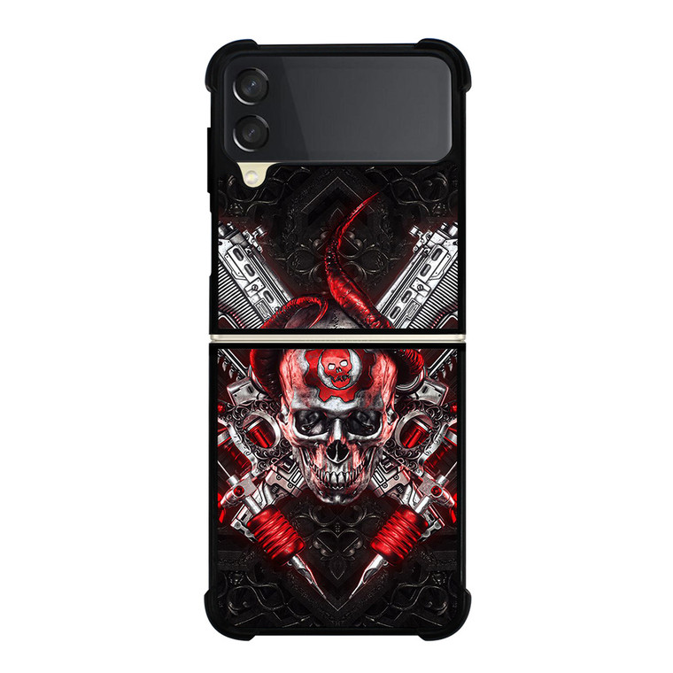 GEARS OF WAR ENGINE SKULL Samsung Galaxy Z Flip 3 Case Cover