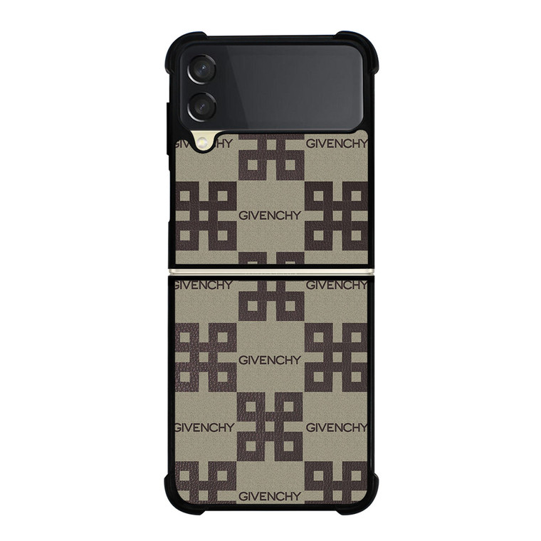 GIVENCHY LOGO COLLAGE LEATHER Samsung Galaxy Z Flip 3 Case Cover