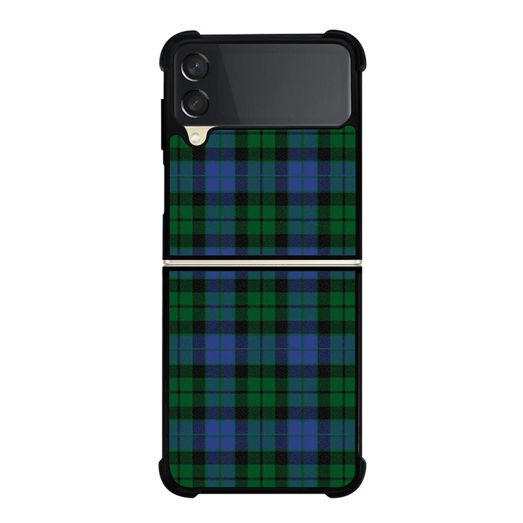 GREEN BLUE TARTAN PLAID PATTERN Samsung Galaxy Z Flip 3 Case Cover GREEN BLUE TARTAN PLAID PATTERN Samsung Galaxy Z Flip 3 Case Cover