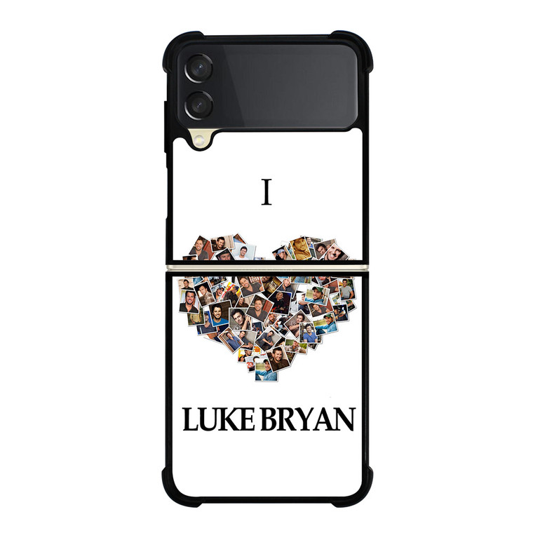 I LOVE LUKE BRYAN COLLAGE Samsung Galaxy Z Flip 3 Case Cover