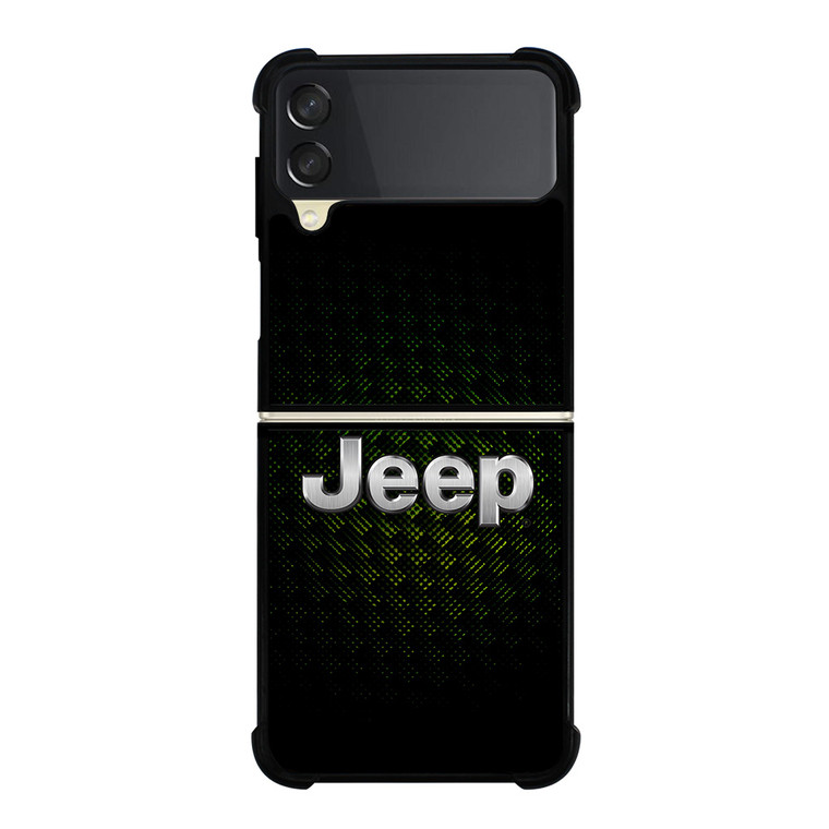 JEEP GREEN CARBON LOGO Samsung Galaxy Z Flip 3 Case Cover JEEP GREEN CARBON LOGO Samsung Galaxy Z Flip 3 Case Cover