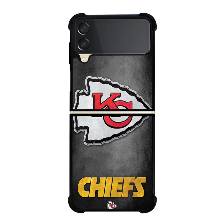KANSAS CITY CHIEFS METAL LOGO Samsung Galaxy Z Flip 3 Case Cover