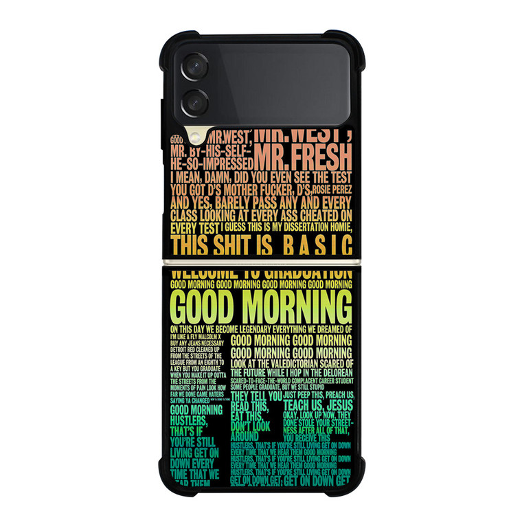 KANYE WEST RAPPER LYRICS Samsung Galaxy Z Flip 3 Case Cover