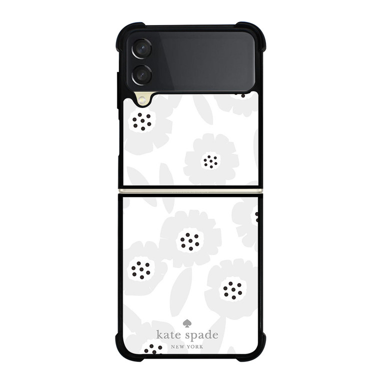 KATE SPADE GREY FLOWER Samsung Galaxy Z Flip 3 Case Cover