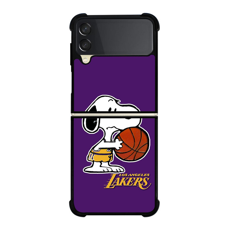 LA LAKERS BASKETBALL SNOOPY Samsung Galaxy Z Flip 3 Case Cover