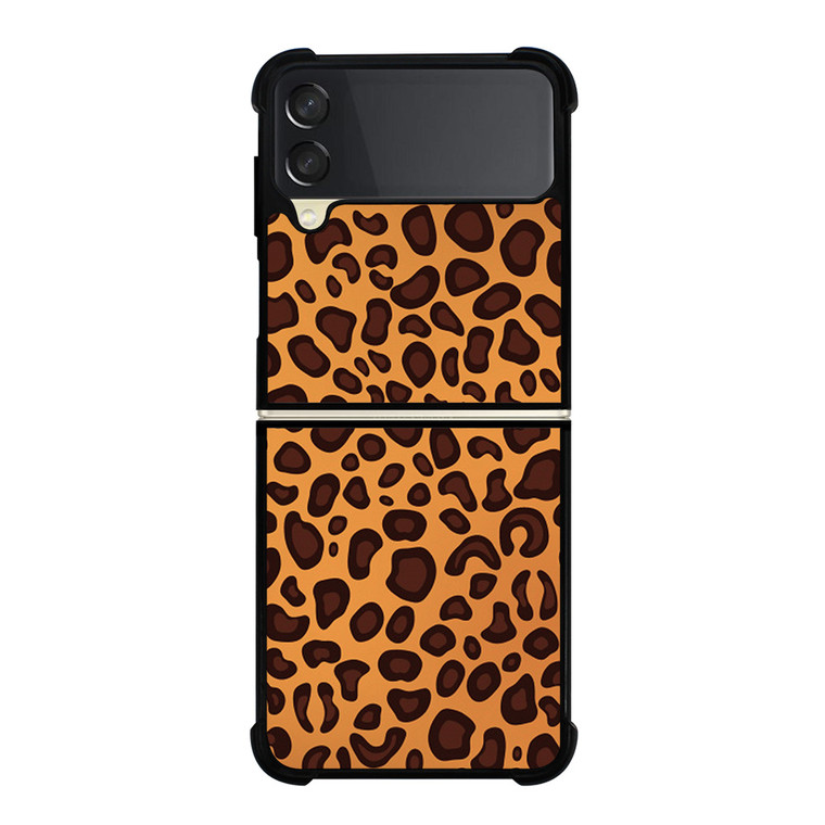 LEAPARD BROWN PATTERN Samsung Galaxy Z Flip 3 Case Cover