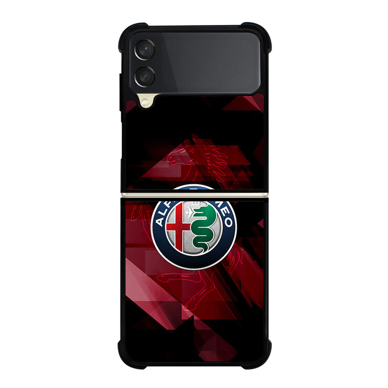 LOGO ALFA ROMEO CAR  Samsung Galaxy Z Flip 3 Case Cover LOGO ALFA ROMEO CAR  Samsung Galaxy Z Flip 3 Case Cover